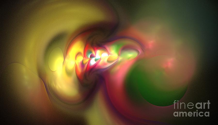 Abstract Digital Art - Paint Swirls by Kim Sy Ok