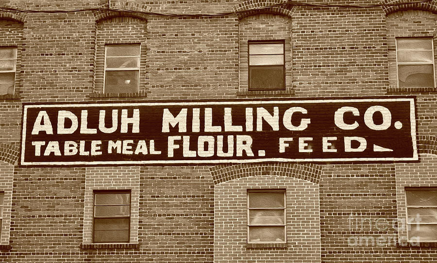 Painted Adluh Milling Co Photograph by Skip Willits
