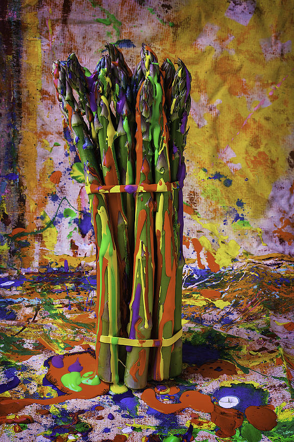 Asparagus Photograph - Painted Asparagus by Garry Gay