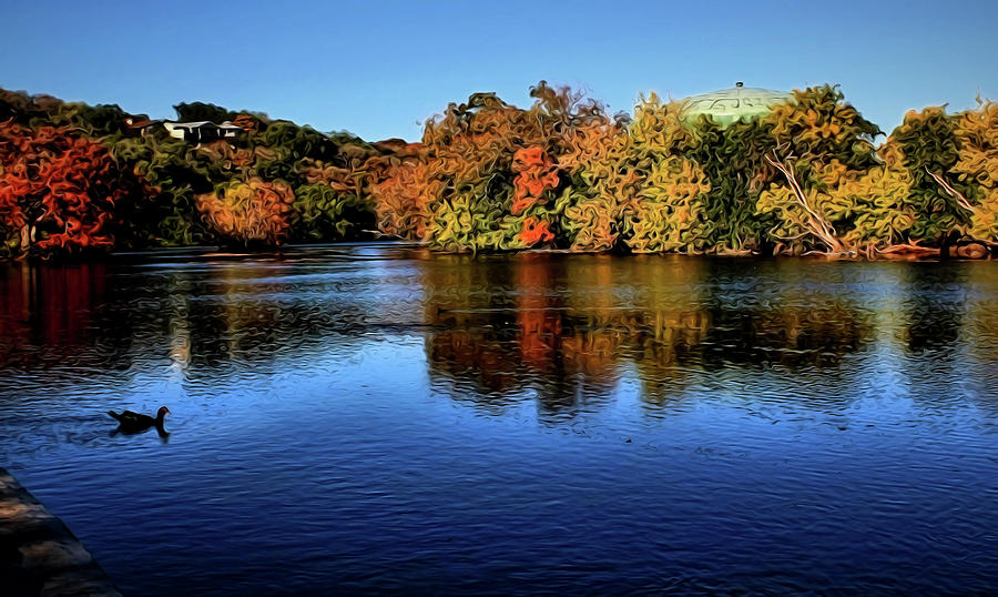 Painted Autumn Lake Photograph by Judy Vincent