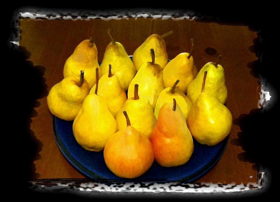Painted Bartlett Pears Mixed Media by Will Borden