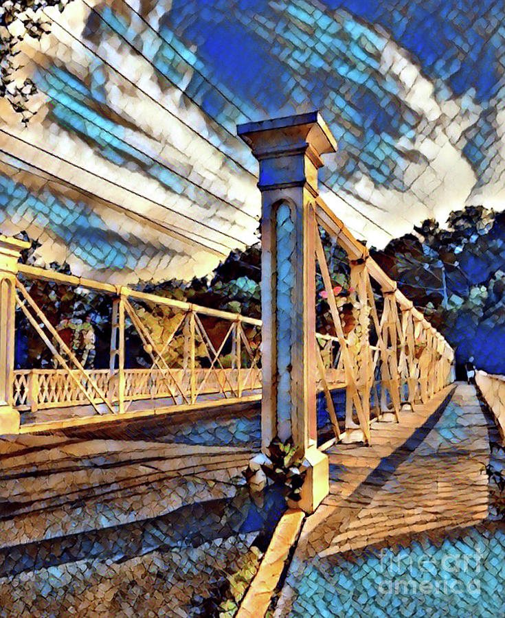Painted Bridge Digital Art by CAC Graphics