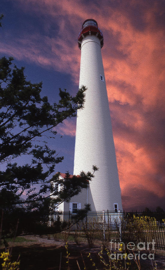 Painted Cape May Lighthouse Photograph by Skip Willits