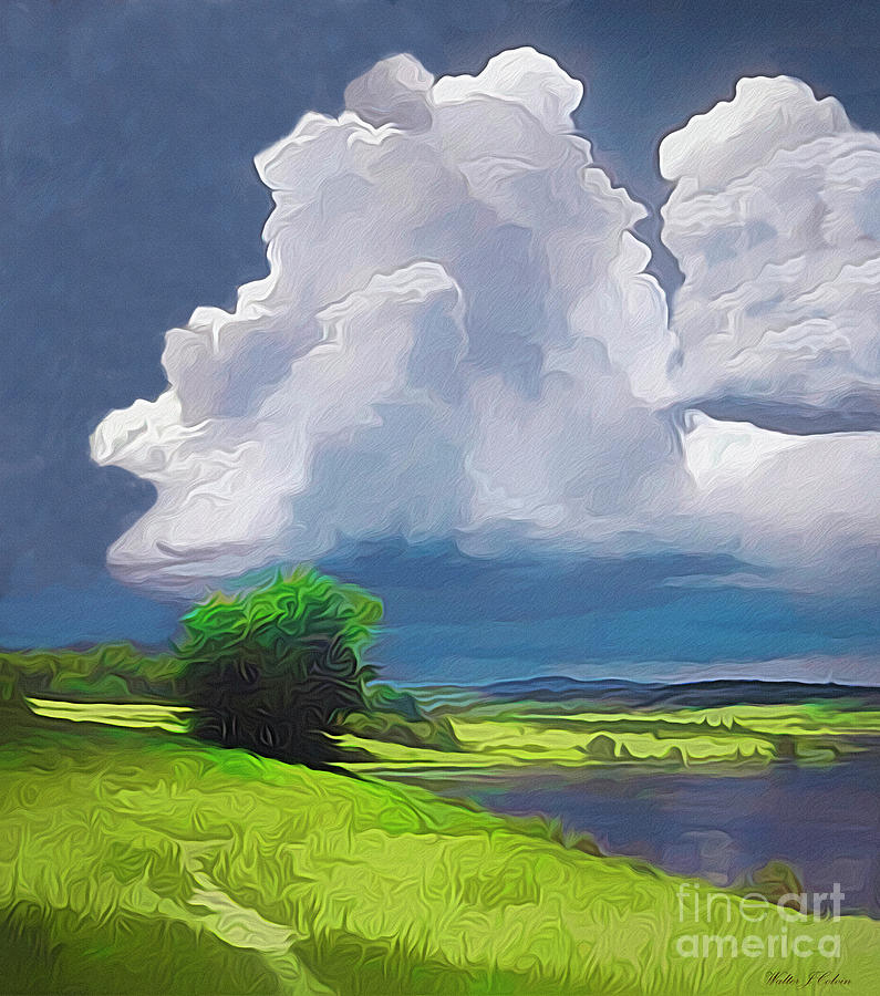 Painted Clouds Digital Art by Walter Colvin