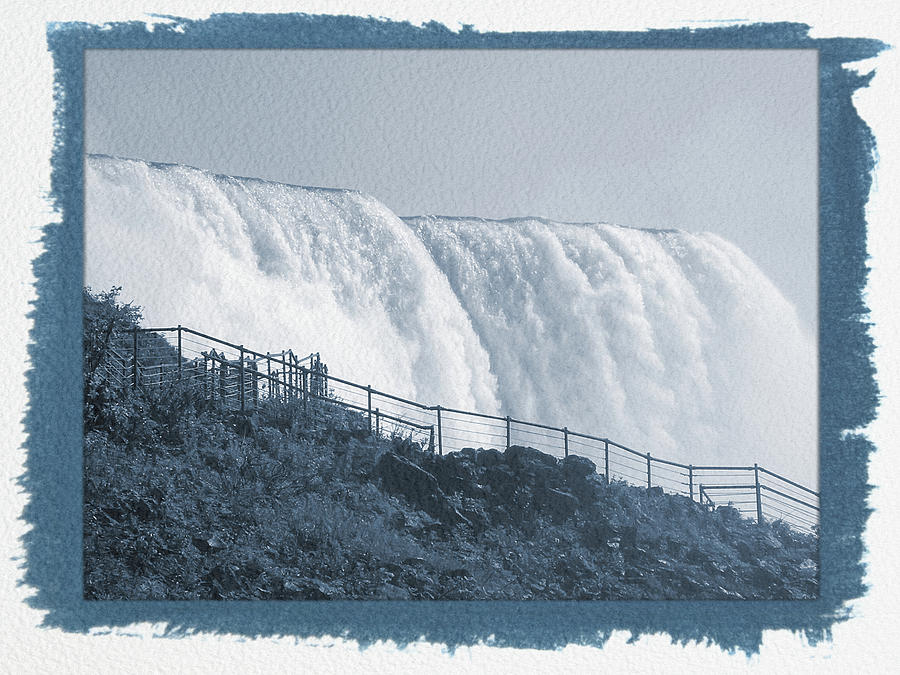 Painted Cyanotype Niagara Falls 9 Photograph by Aimee L Maher ALM GALLERY