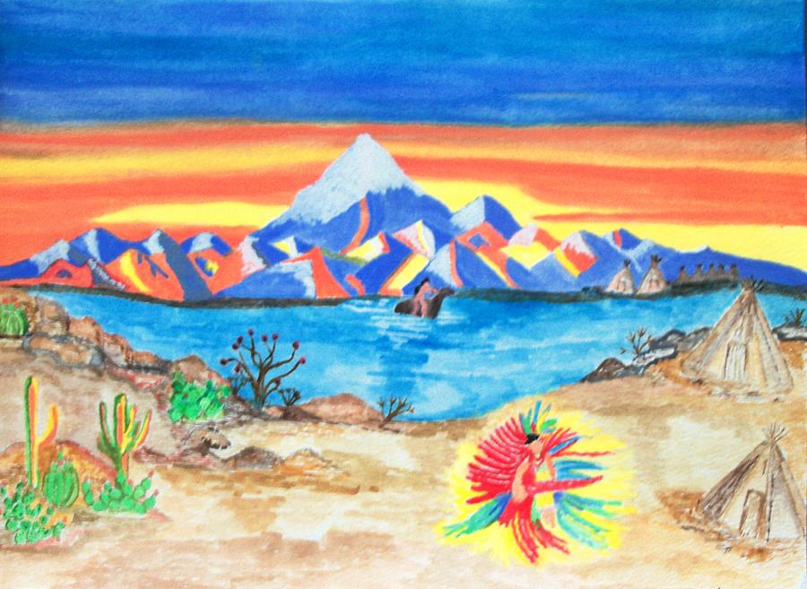 Painted Desert              Painting by Connie Valasco