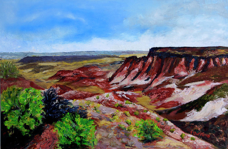 Painted Desert Arizona Painting by Florine Duffield