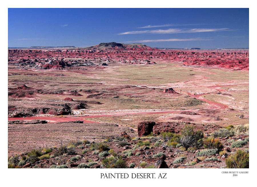 National Parks Photograph - Painted Desert AZ by Chris Pickett