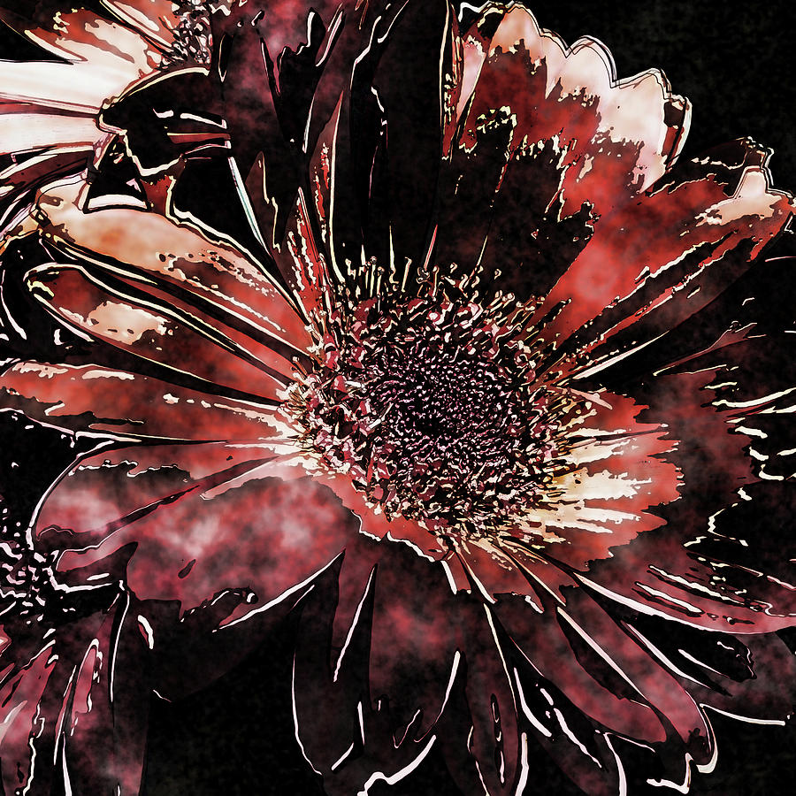 Painted Gerbera Daisies 2    Photograph by HH Photography of Florida