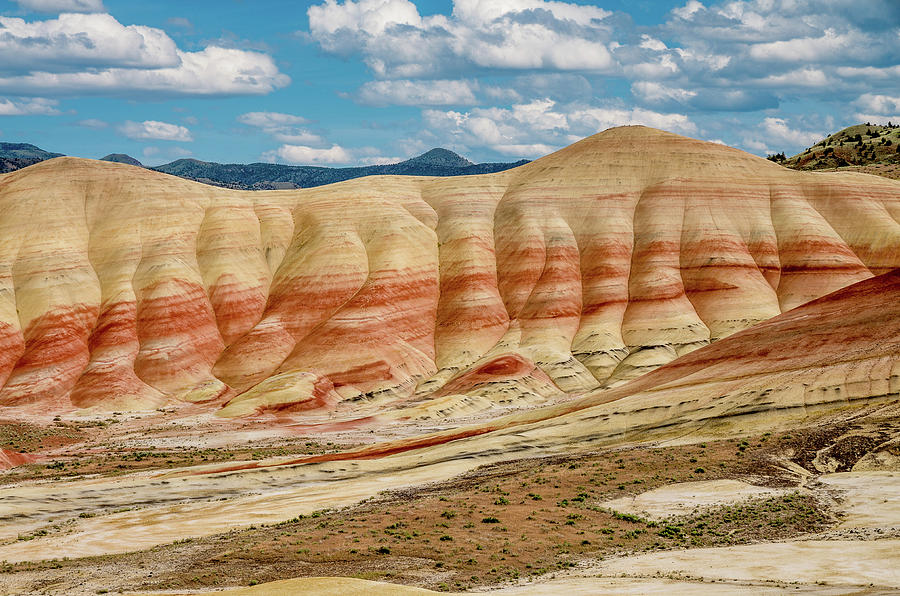 Painted Hills and Afternoon Sky Photograph by Greg Nyquist