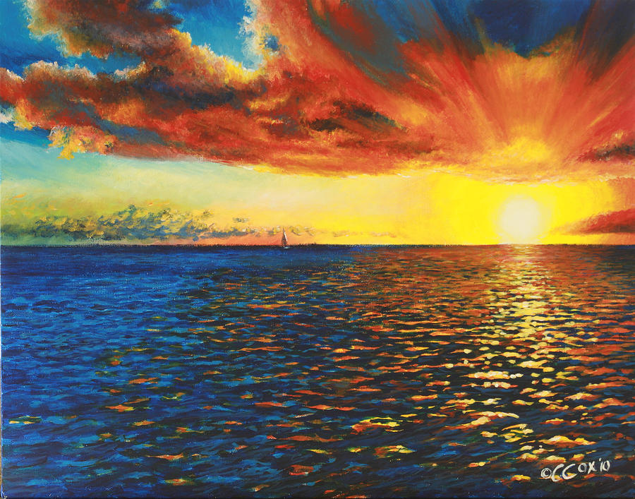 Painted Horizon Painting by Christopher Cox