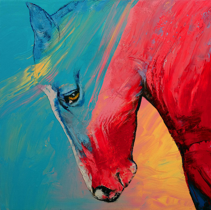 Painted Horse Painting by Michael Creese