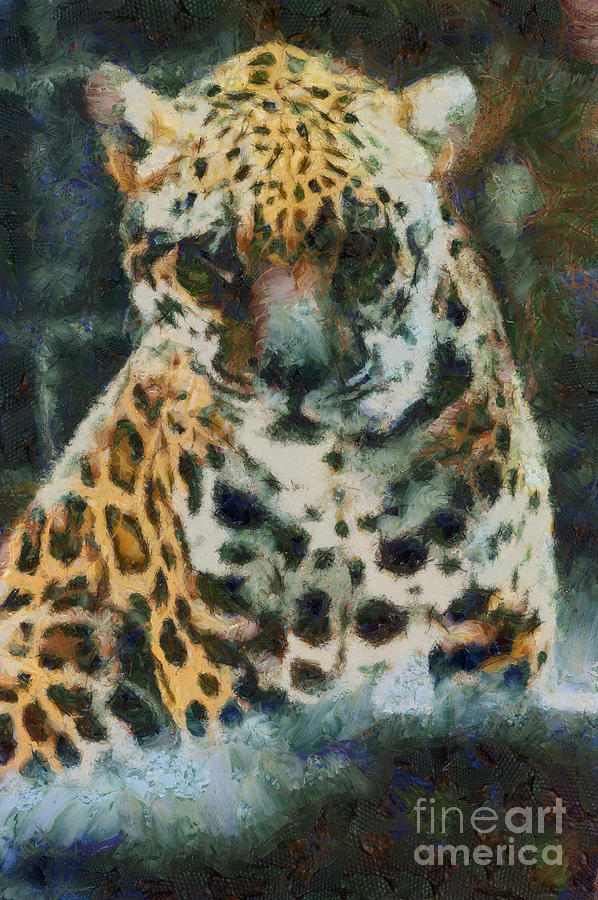 Leopard Digital Art - Painted Hunter by Allan Davis