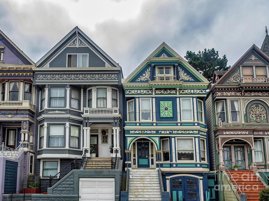 Painted Ladies Victorian Homes In San Francisco Photograph By Frank   Painted Ladies Victorian Homes In San Francisco Frank Bach 