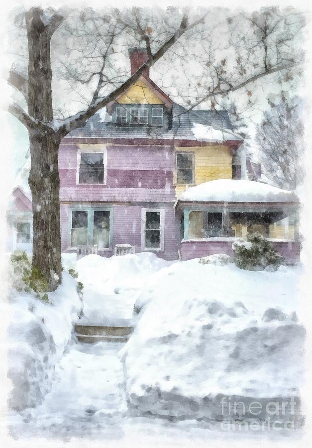 Painted Lady Snowstorm Photograph by Edward Fielding