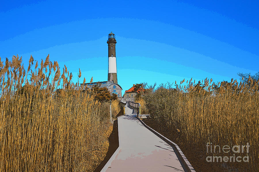 Painted Look Fire Island Lighthouse  Photograph by Stacie Siemsen