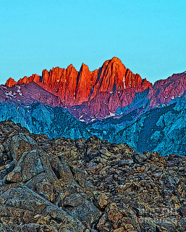 Painted Mt. Whitney Photograph by Stephen Whalen
