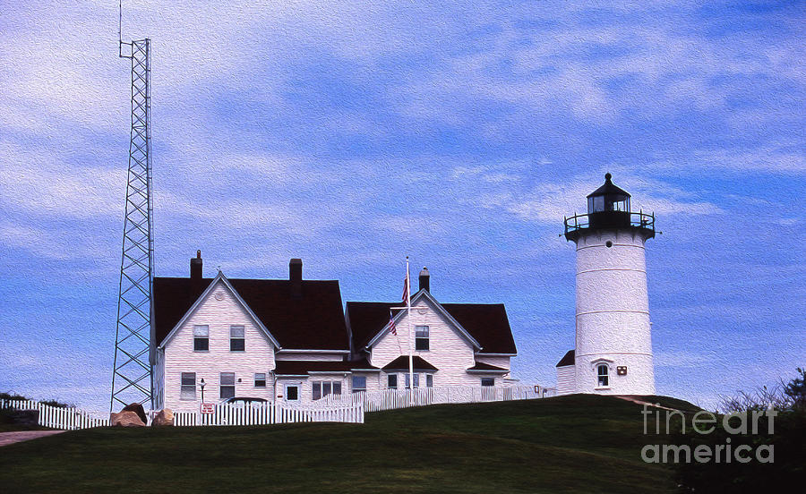 Painted Nobska Lighthouse Photograph by Skip Willits