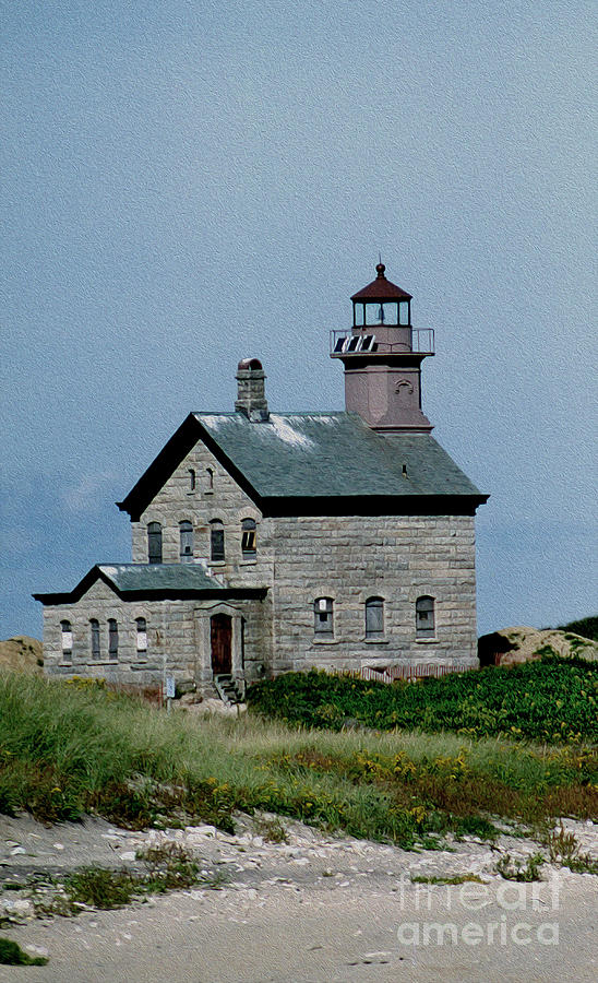 Painted Northwest Block Island Lighthouse Photograph by Skip Willits