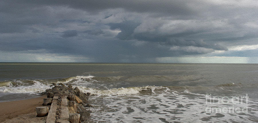Painted Offshore Storm Edisto Photograph by Skip Willits