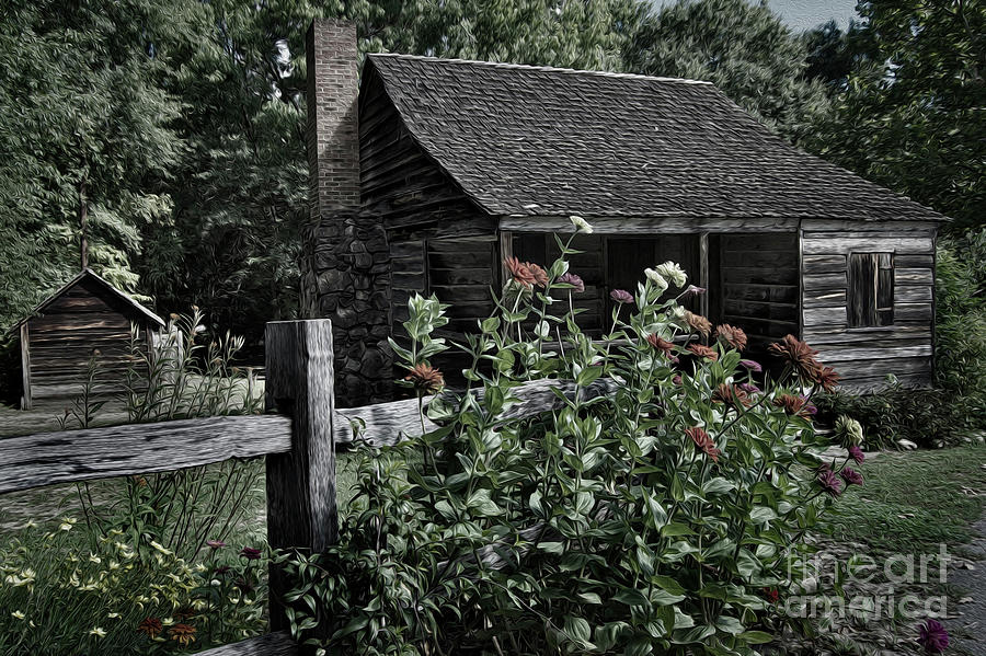 Painted Old Thyme Cottage Photograph by Skip Willits