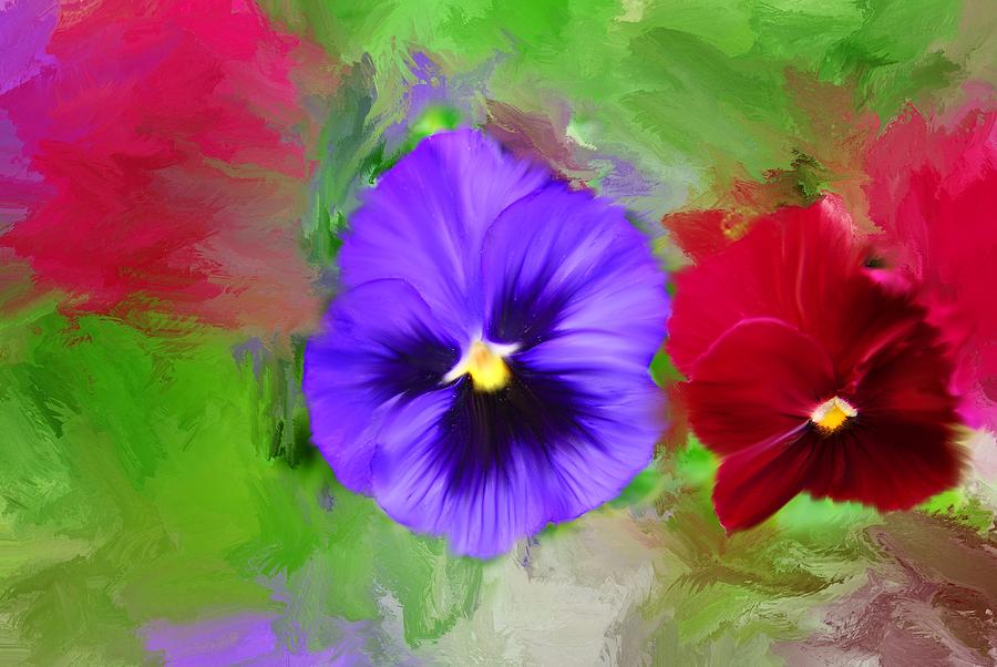 Painted Pansies Photograph by Mary Timman