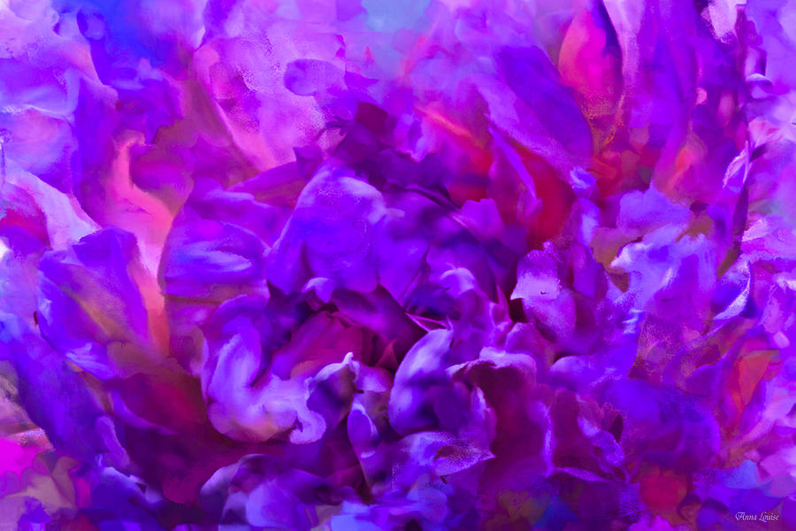 Painted Peony Abstract Photograph by Anna Louise