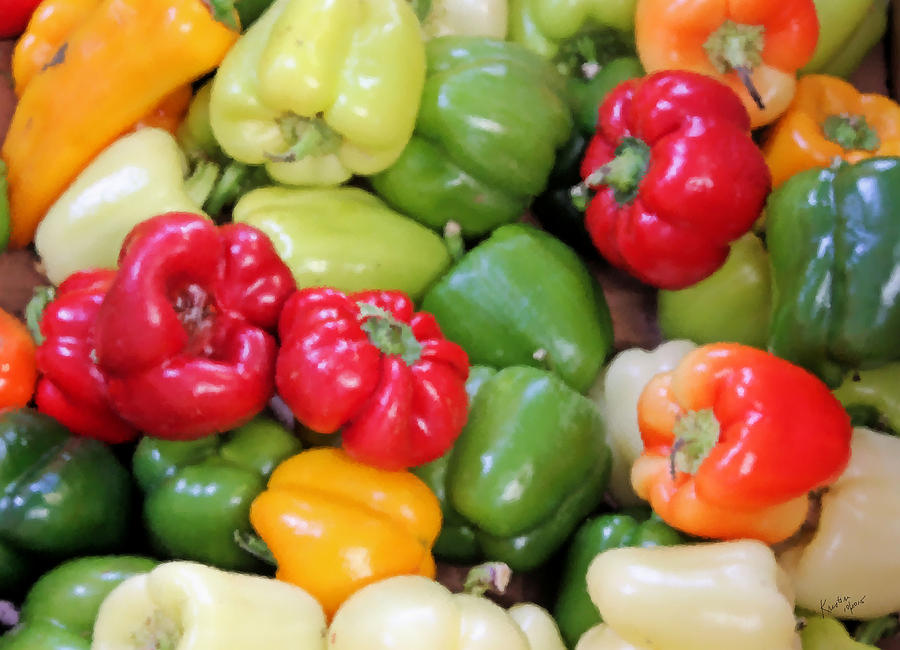 Painted Peppers Photograph by Kristin Elmquist