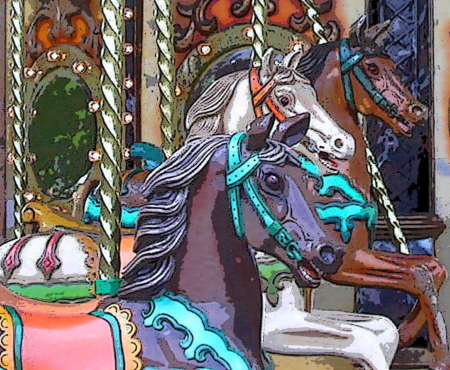 Painted Ponies Photograph by Anne Cameron Cutri
