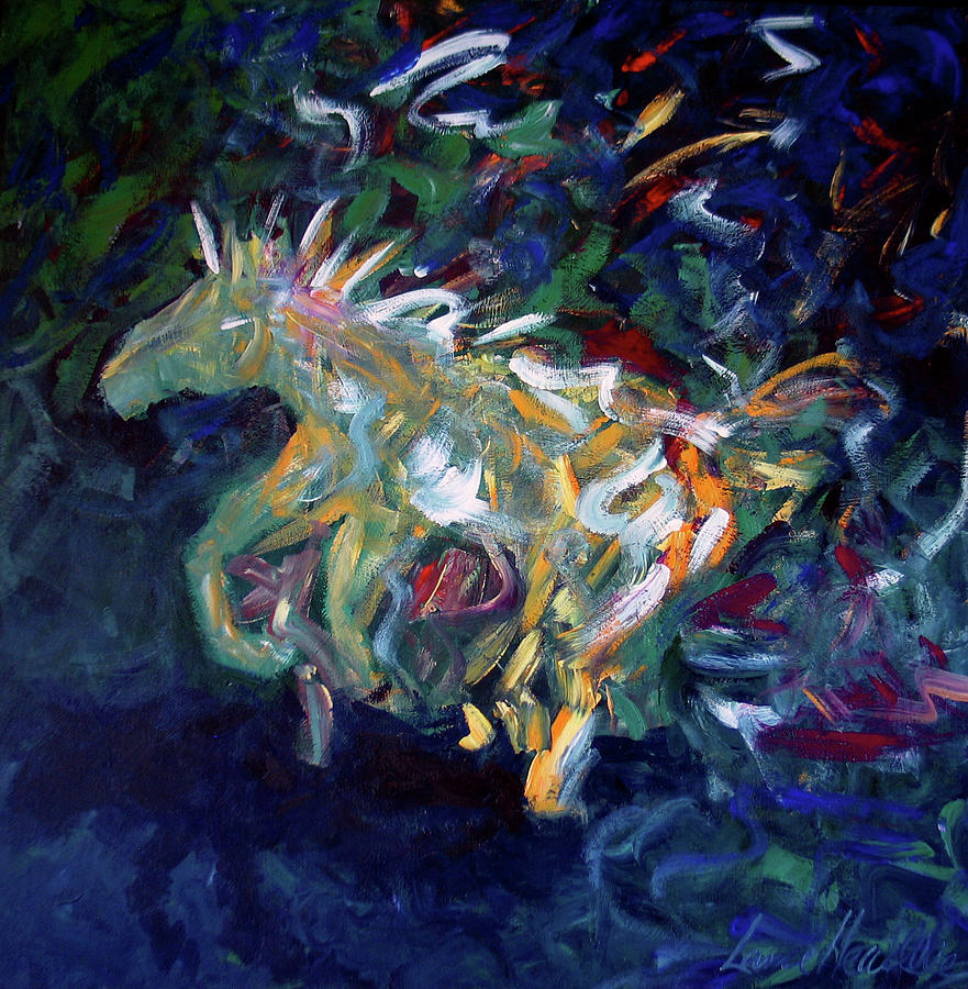 Painted Pony Painting by Lance Headlee