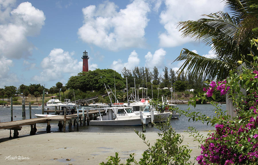 Painted Red Around 1910 Jupiter Inlet Lighthouse Florida Photograph by Michelle Constantine