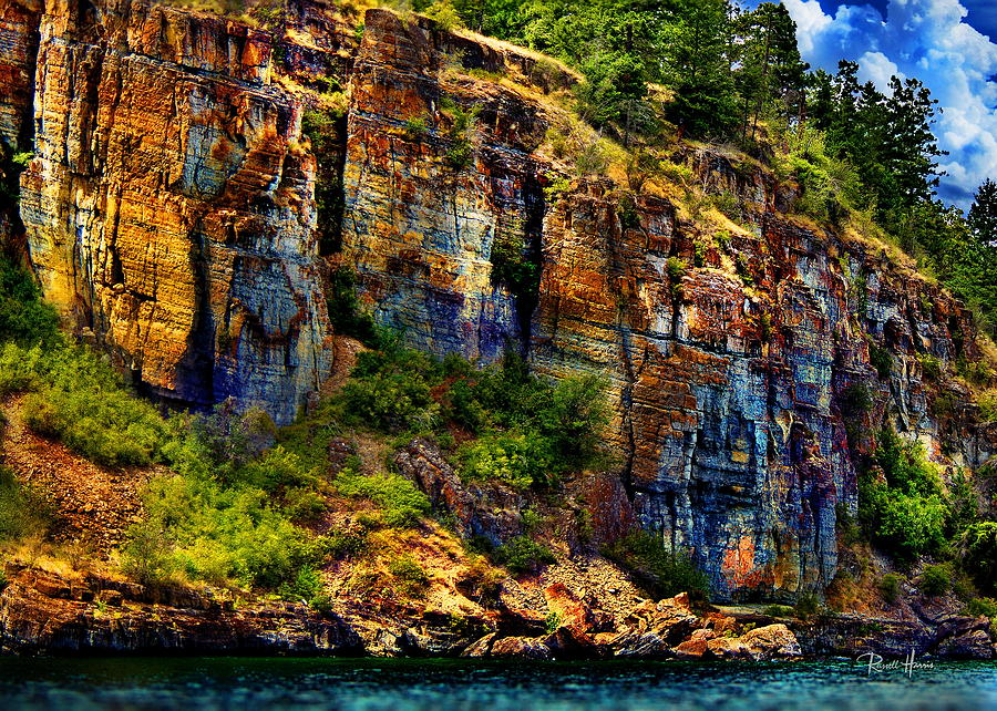 Painted Rock - Flathead Lake Photograph by Russ Harris