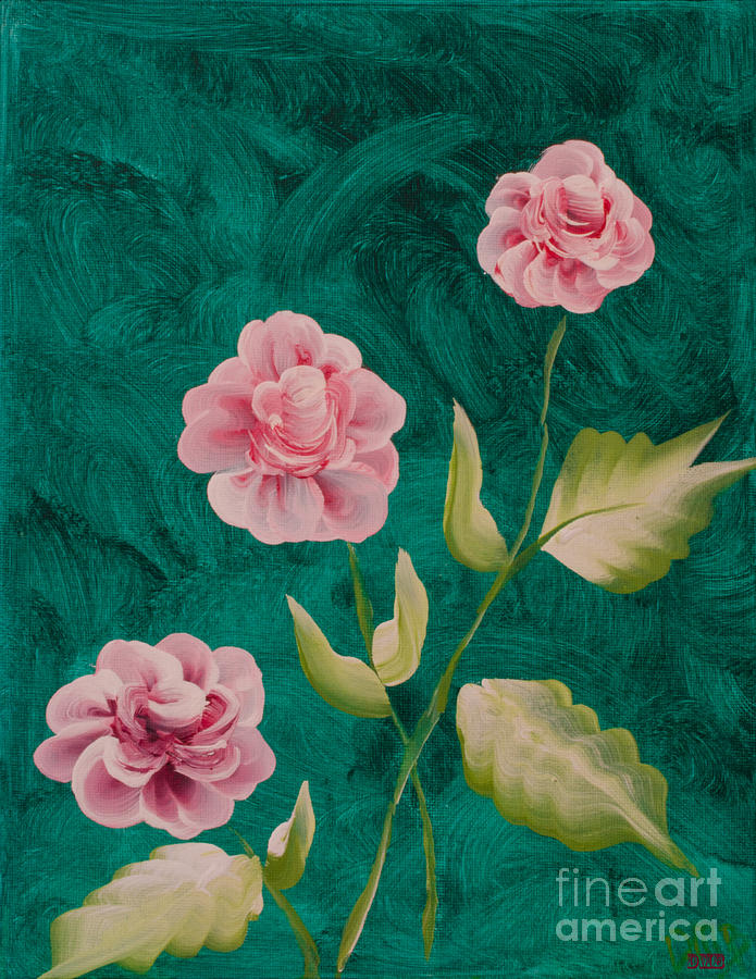 Painted Roses Photograph by Donna Brown