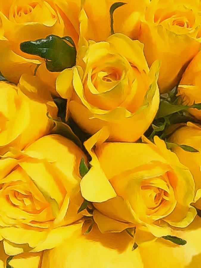 Yellow Roses 2 Photograph by Paul Wilford