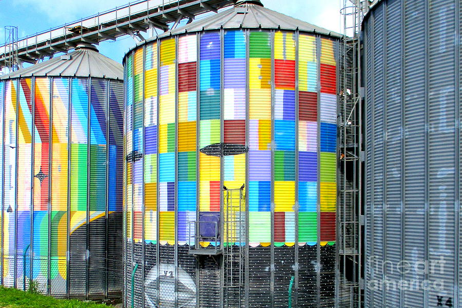 Painted Silos Photograph by Randall Weidner