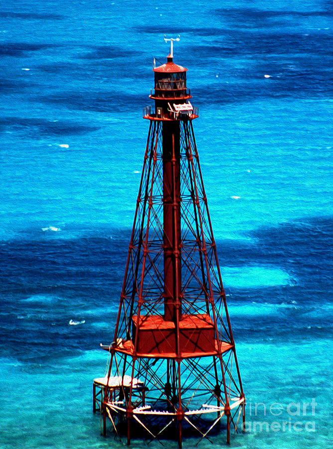 Painted Sombrero Key Fl Photograph by Skip Willits