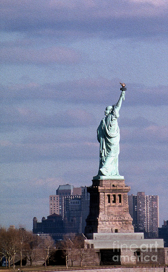Painted Statue Of Liberty Photograph by Skip Willits