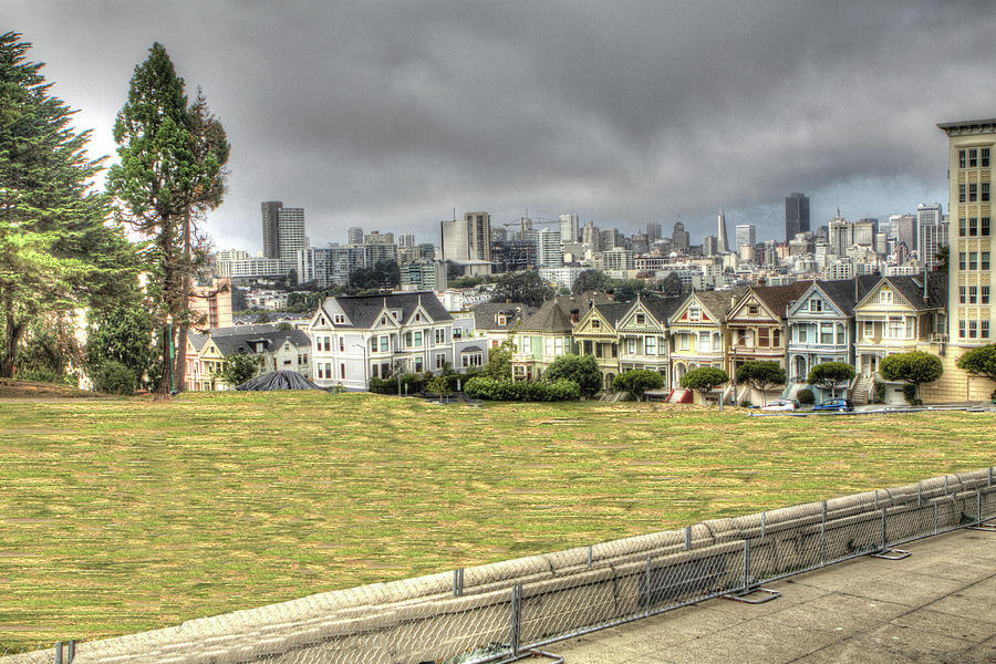 Painted Ladies Through the Fence Photograph by SC Heffner
