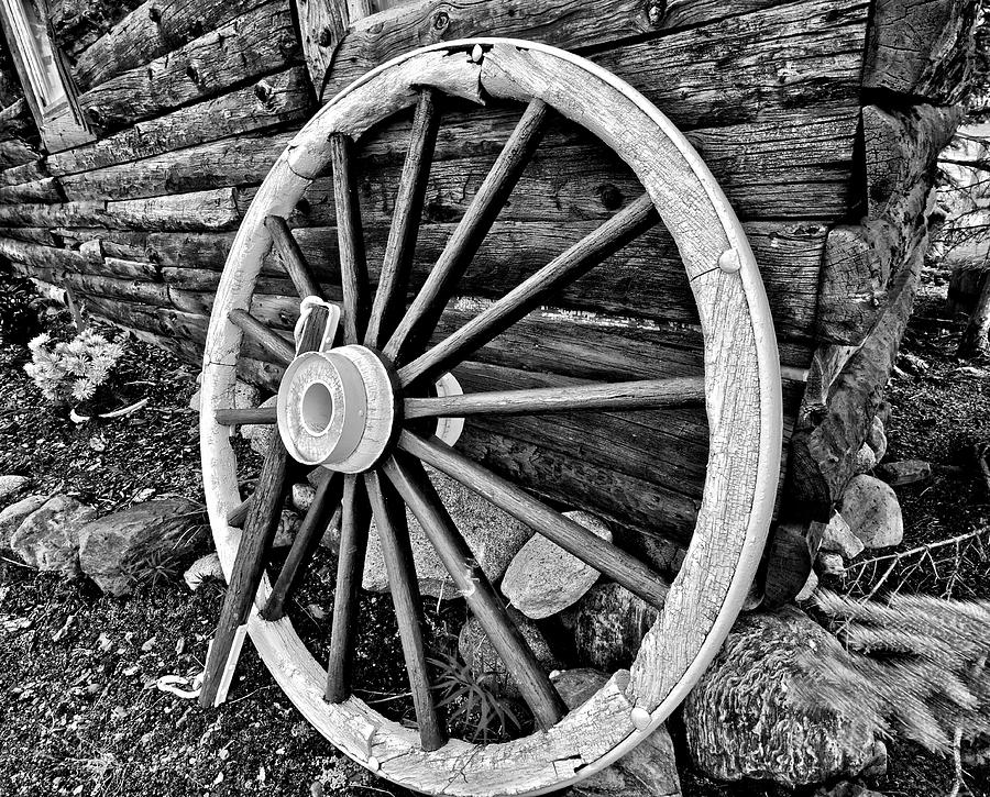 Black And White Photograph - Painted Wagon by Ed Boudreau