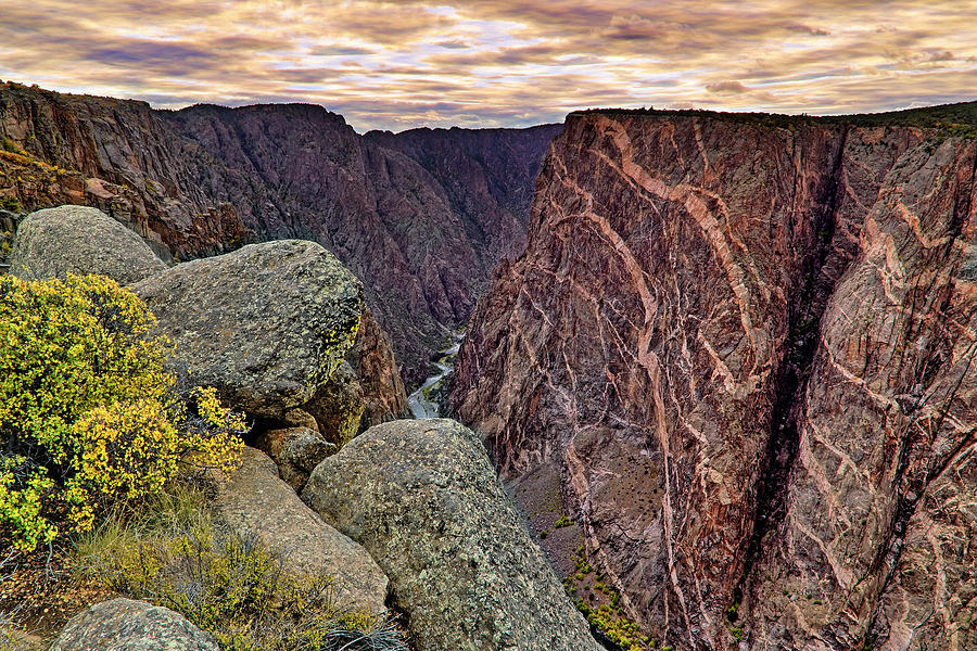 Painted Wall at Black Canyon of the Gunnison - Colorado - Landscape Photograph by Jason Politte