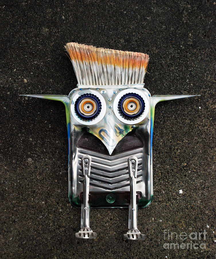 Owl Photograph - Painter Bird  by Bill Thomson