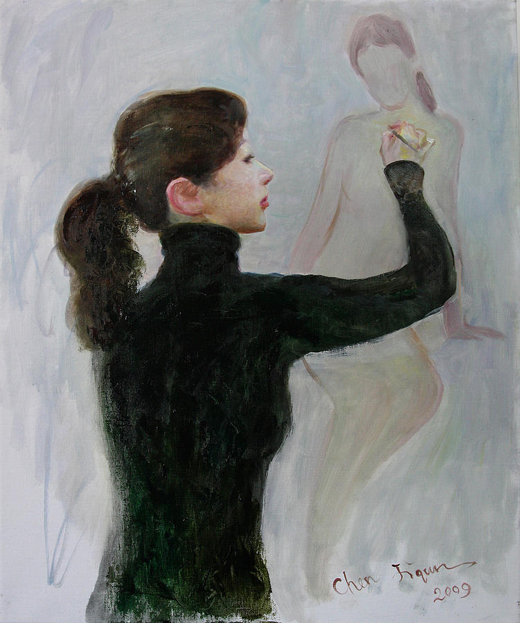 Painter Painting by Ji-qun Chen