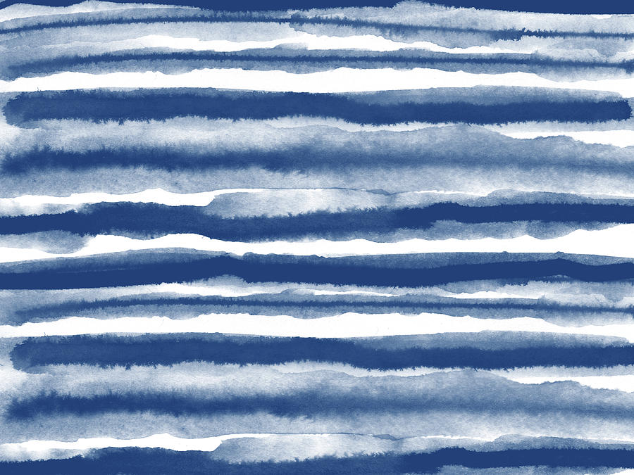 Painterly Beach Stripe 3- Art by Linda Woods Mixed Media by Linda Woods
