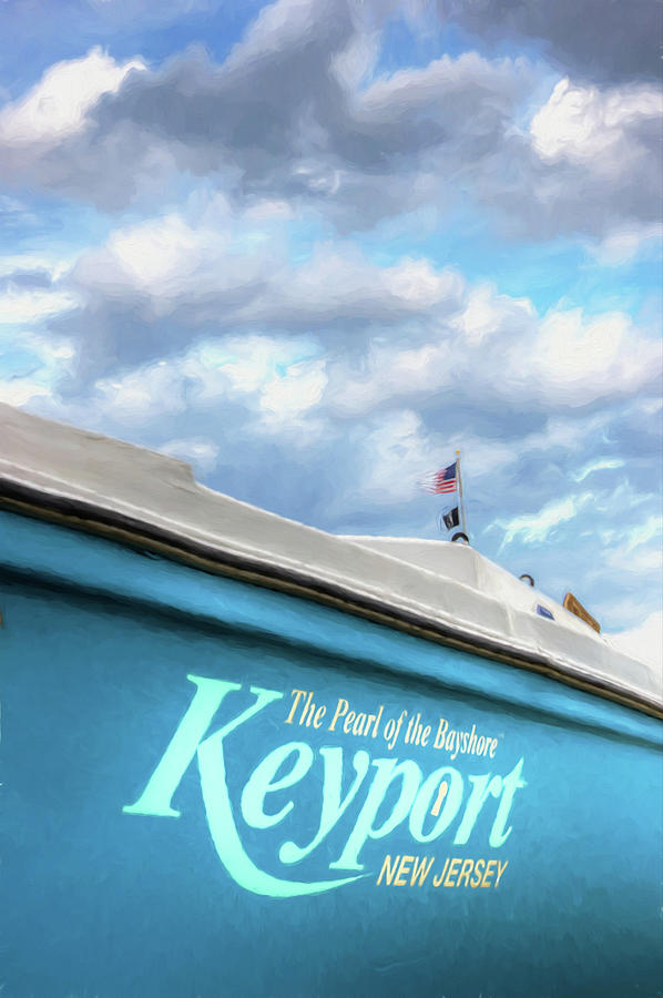 Keyport Photograph - Painterly Keyport Sailboat by Gary Slawsky