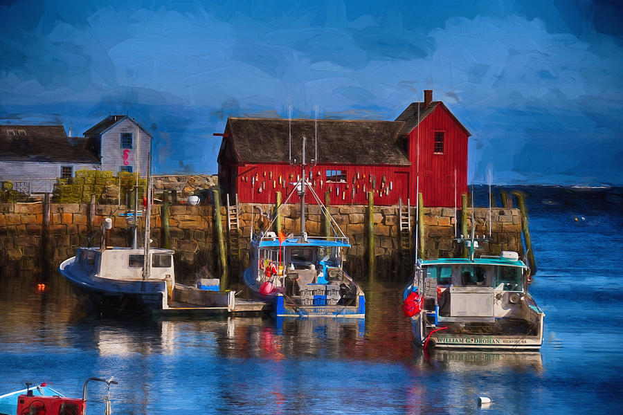 Painterly Motif #1 Rockport Photograph by Tricia Marchlik