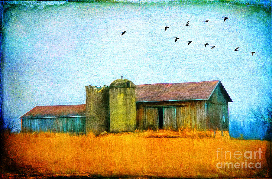 Painterly Neon Colored Rural Barn Photograph by Clare VanderVeen