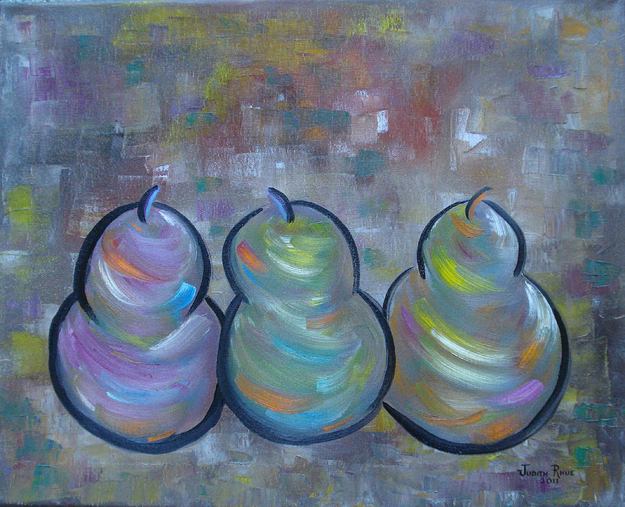 Painterly Pears Painting by Judith Rhue
