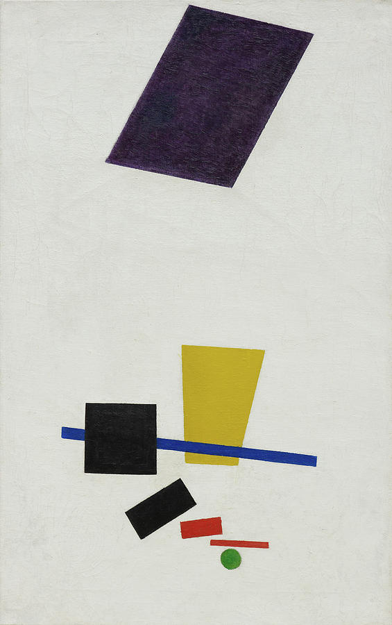 Primary Colors Painting - Painterly Realism of a Football Player - Color Masses in the 4th Dimension by Kazimir Malevich