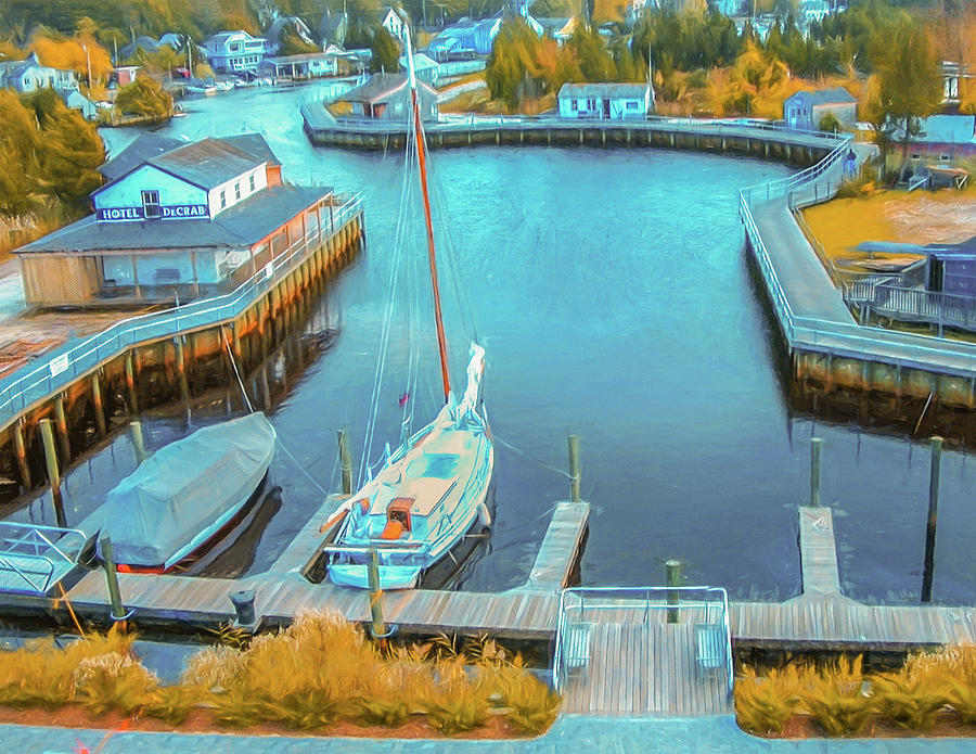 Painterly Tuckerton Seaport Photograph by Gary Slawsky