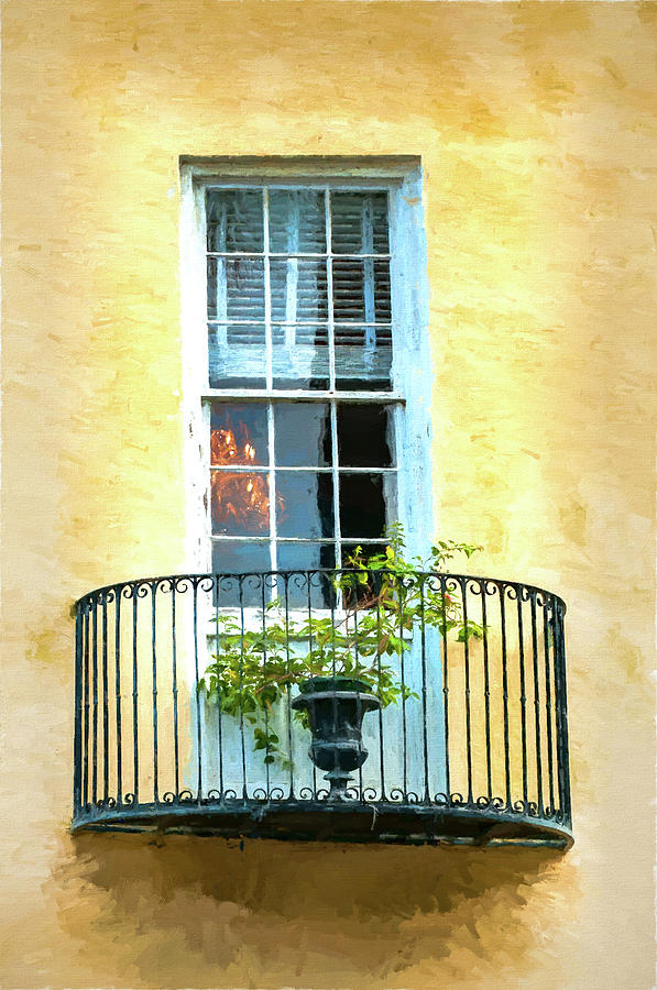 Painterly Window And Balcony Photograph by Gary Slawsky